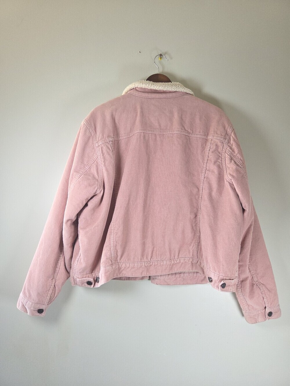 GAP Vintage Sherpa-Lined Corduroy Icon Jacket Pink Size XXL women's Fall Winter - Picture 9 of 11